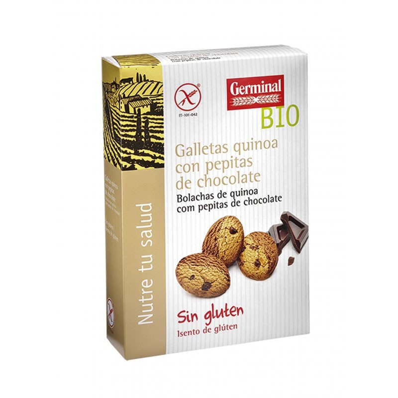 Galletas quinoa con pepitas de chocolate bio sin gluten 250 g Germinal