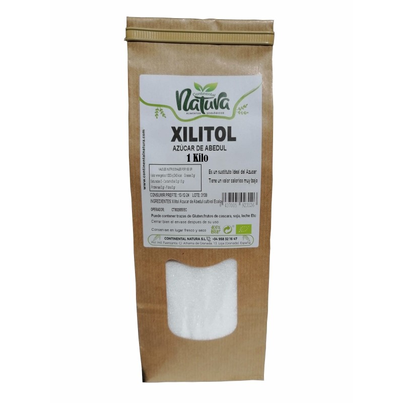 Xilitol (Azúcar Abedul) polvo 1 kg  BIO Continental Natura