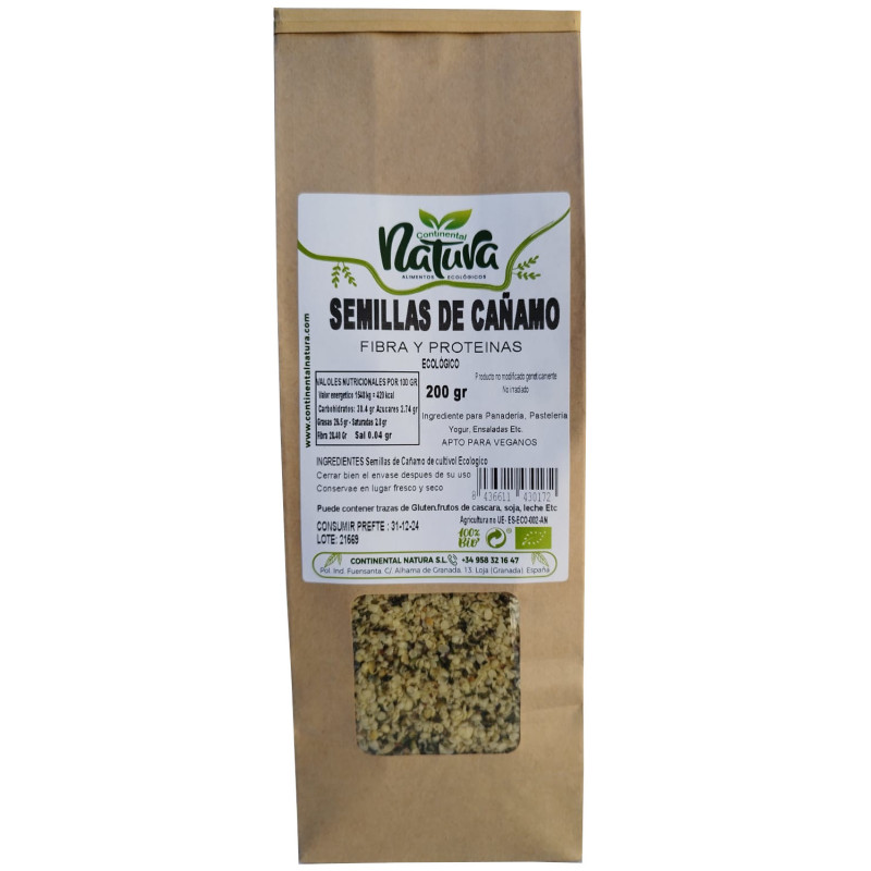 Semillas de cañamo pelado BIO 200 gr C.Natura