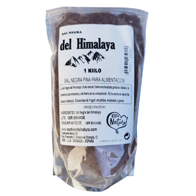 Sal del Himalaya Negra 1 kilo Continental Natura