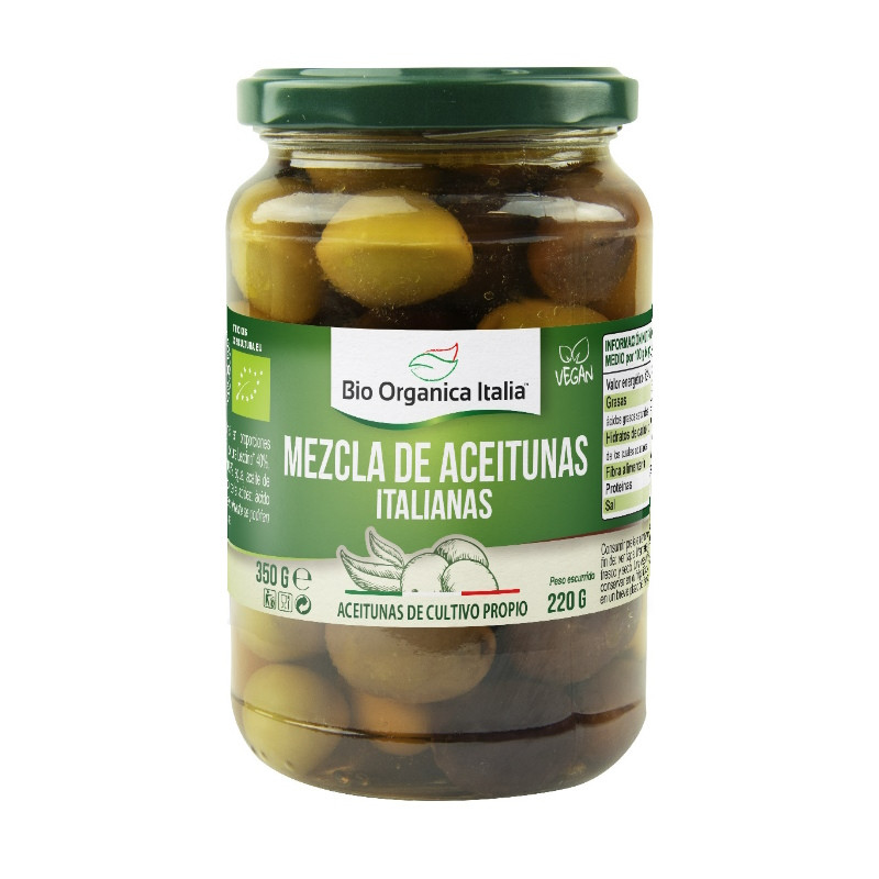 Aceitunas mezcla italianas Bio 350g Organica Italia