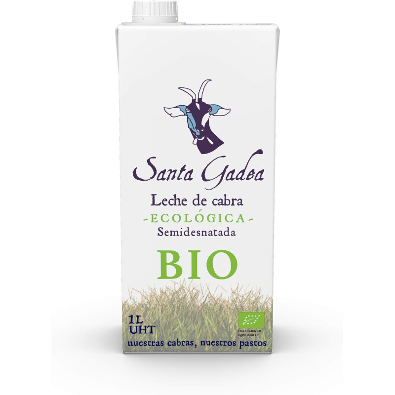 Leche de cabra semidesnatada UHT Bio 1L Santa Gadea