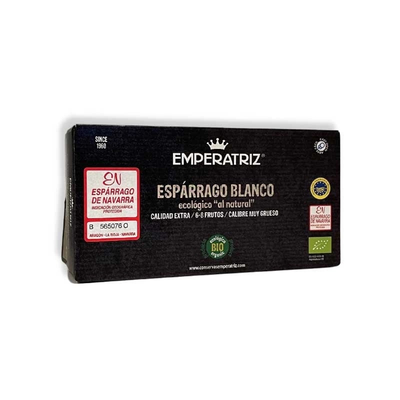   Esparragos blancos gruesos 6-8 frutos Bio lata 390g Emperatriz