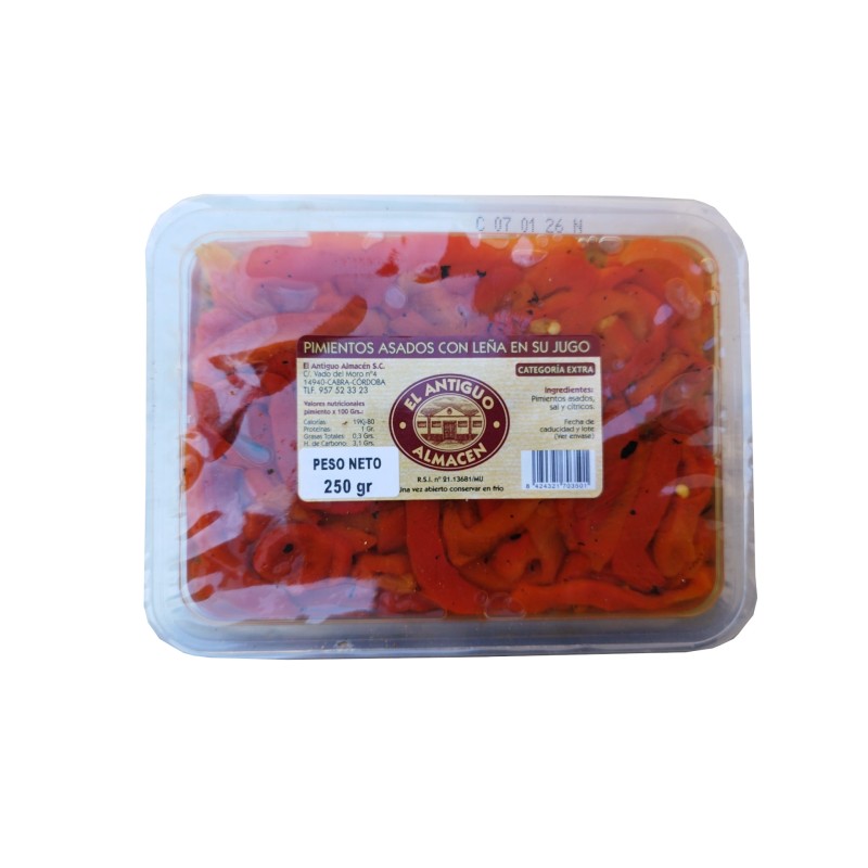 Pimiento asado en leña de encina en su Jugo 250 gr