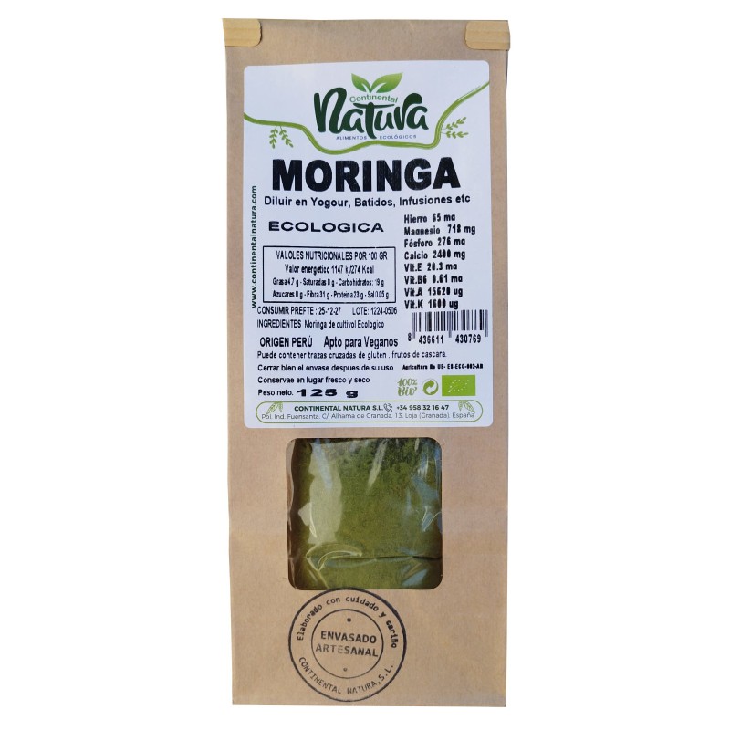 Moringa en polvo bio 125 g Continental Natura