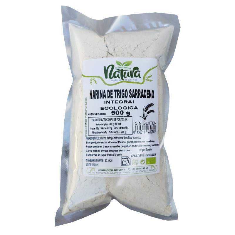 Harina de Trigo Sarraceno Integral SIN GLUTEN BIO 500 g C.Natura