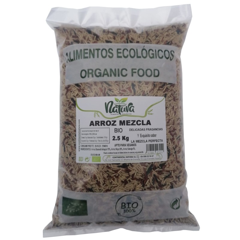 Arroz Mezcla Basmati Int, Rojo, Salvaje 2.5 kg Continental Natura