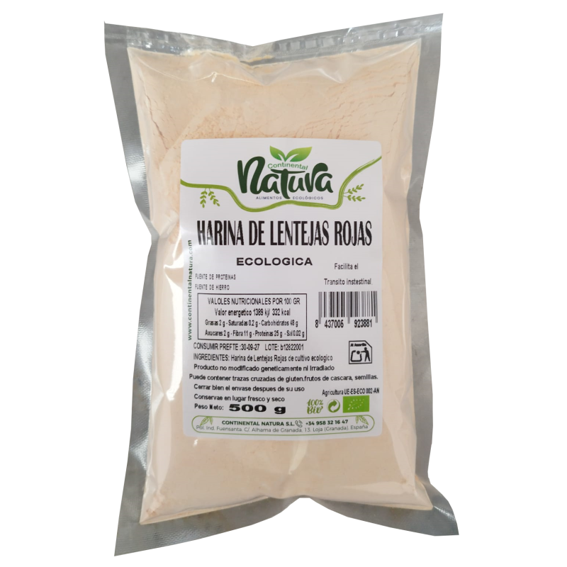 Harina de Lenteja Roja BIO 500 gr C.Natura