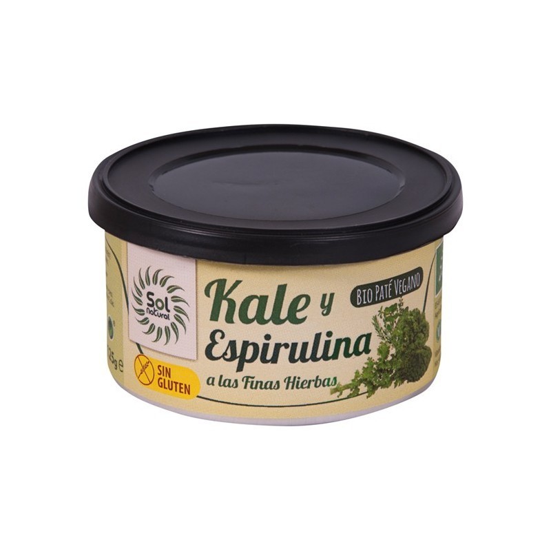 Paté vegano Kale Espirulina a las finas hierbas BIO 125 gr Sol Natural