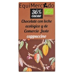 Chocolate con leche 36% Cappuccino BIO 80 gr comercio justo
