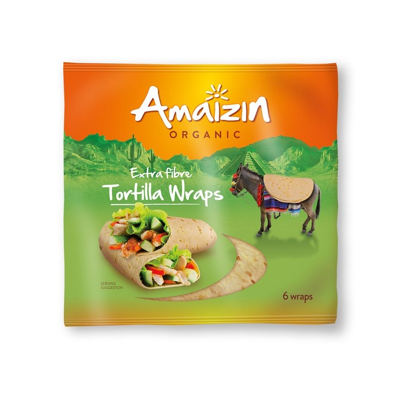 Tortilla Wrap Extra Fibra BIO 240 gr  Amaizin