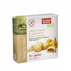 Galletas de trigo sarraceno rellenas de albaricoque bio sin gluten 200 g Germinal