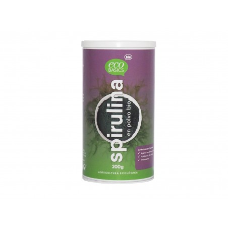 Spirulina polvo BIO 200 gr Cilindre ECOBASIS